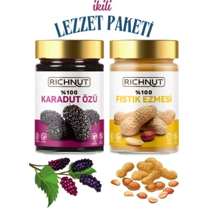 Taneli Karadut Özü ve Saf Fıstık Ezmesi Paketi