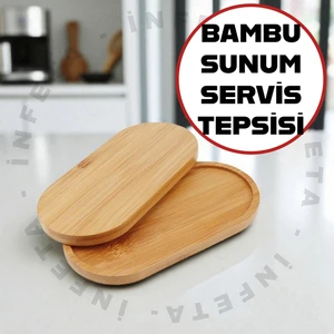Bambu Oval Sunum ve Servis Tepsisi -Yağdanlık Altlığı 1 Adet