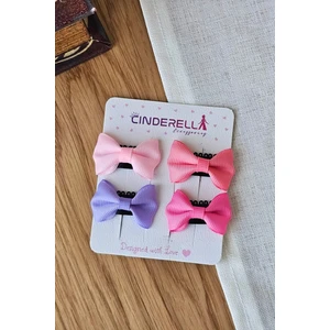 4'lü Fiyonklu Yumuşak Saçsız Bebek Tokası - Az Saçlı Kız Bebek Toka Seti Çıtçıtlı Yenidoğan Tokası