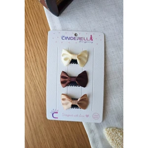 3'lü Fiyonklu Yumuşak Saçsız Bebek Tokası - Az Saçlı Kız Bebek Toka Seti Çıtçıtlı Yenidoğan Tokası