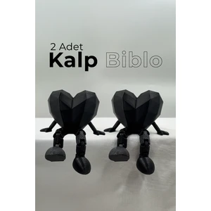 Siyah Kalp Biblo 2 Adet