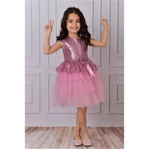 Kız Çocuk Tüllü Abiye Parti Ve Doğum Günü Elbise 1/10 yaş