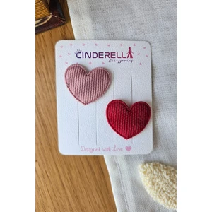 2'li Kalpli Saçsız Bebek Tokası 3.5 cm - Az Saçlı Kız Bebek Toka Seti Çıtçıtlı Yenidoğan Tokası