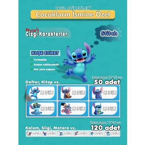 Stitch Etiket Isme Özel Hobi - Okul Seti 170 Adet