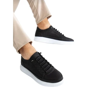 Erkek Siyah Günlük Hafif Poli Dikişli Taban Yürüyüş Garantili Spor Sneaker Ayakkabı