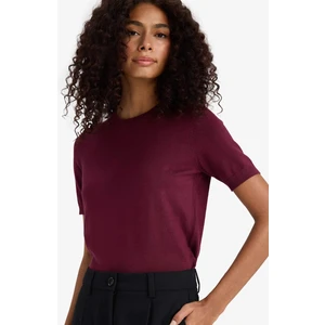 Regular Fit Bisiklet Yaka Kısa Kollu Triko Kazak D6272AX25AU