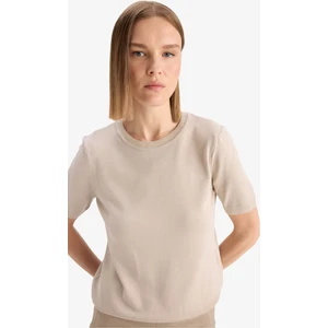 Regular Fit Bisiklet Yaka Kısa Kollu Triko Kazak D6272AX25AU