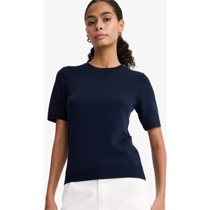 Regular Fit Bisiklet Yaka Kısa Kollu Triko Kazak E6810AX25AU