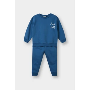 Erkek Bebek 2'li Takım Baskılı Sweatshirt Eşofman Altı E8990A525AU