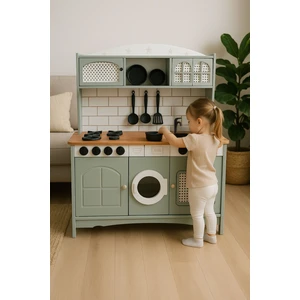 Doğal Ahşap LED Işıklı Çocuk Oyun Mutfağı – Eğlenceli, Dayanıklı ve Hayal Gücünü Destekleyen Tasarım