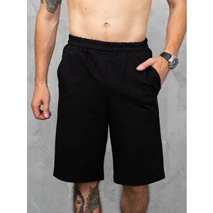 Viterbo Spor Şort Bisiklet Şortu Rahat Bol Kesim Geniş Beden Şort Erkek Günlük Şortu Sporcu Şort Siyah Renk