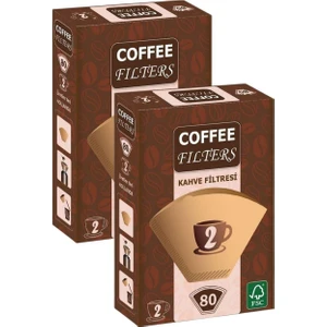 Caffeo Filters No2 80 Adet Kahve Filtre Kağıdı x 2 Adet