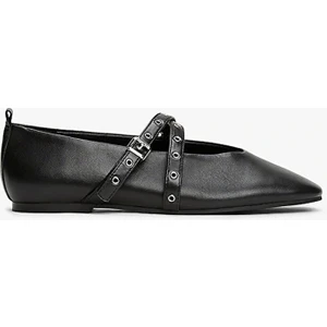 Tommy Jeans Kadın Deri Mary Jane Siyah Babet EN0EN02868BDS