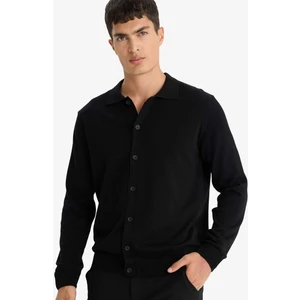 %100 Pamuk Standart Fit Polo Yaka Triko Hırka F5863AX25WN