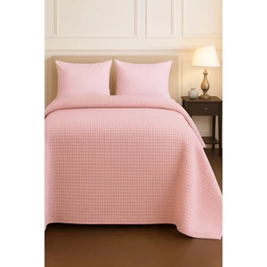 Renkli Gofret Desen Çift Kişilik Pike Yatak Örtüsü Otel Pike 200 x 230 cm