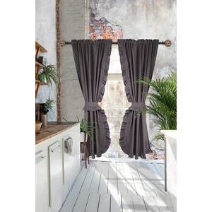 Poli Perde Çift Kanat Dikey Fırfırlı