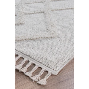 Mılan Krem Yumuşak Bukleli ve Havlı Iskandinav Makine Dokuma Halı Oturma Odası Salon Mutfak Antre