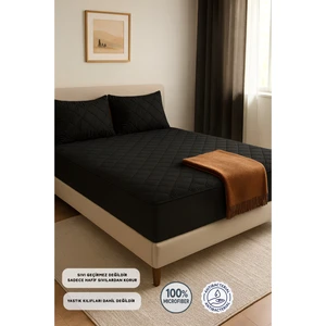 Adelya Siyah Kapitone Yatak Koruyucu Alez