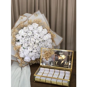 41 Adet Isteme Çiçegi 70 Adet Isimli Madlen Isteme Çikolatası Söz Nişan Çiçeği Isteme Çiçeği Çikolatası