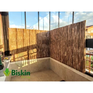 Doğal Kamış Hasır Çit 90 Cm X 3 Metre Balkon Çiti Hasır Bambu Çit Bahçe Çiti Ve Gölgelik