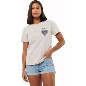 Jack Wolfskin Kırık Beyaz Kadın Bisiklet Yaka T-Shirt 1809701_5629_DISCOVER Heart T W