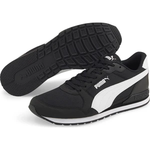 St Runner V3 Mesh 384640 01 Erkek Siyah-Beyaz Günlük Spor Ay