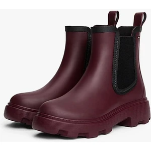 Kadın Warm Lined Chelsea Yağmur Botu - Bordo