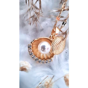 Kadın Istiridye Deniz Kabuğu Çelik Kolye