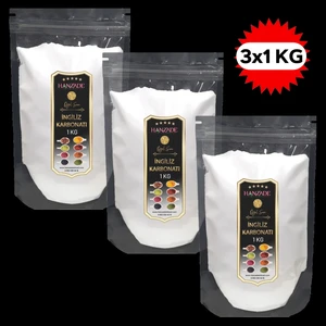 Hanzade Bitkisel İngiliz Karbonatı 1 kg x 3 Adet