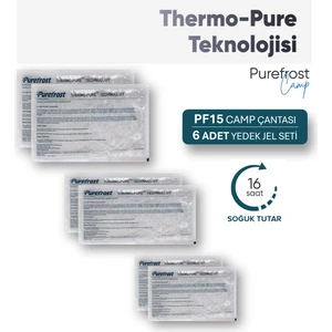 PUREFROST 6 Adet Thermo-pure® Yedek Jel Seti / PF15 Camp Soğutucu Termal Çanta