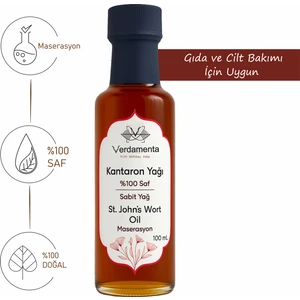 Sarı Kantaron Yağı Kantoron Yağı Içilebilir 100 Ml. Cam Şişe Yeni Mahsül