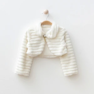 Çizgili Peluş Bolero