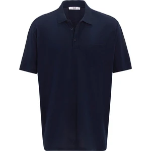 Lacivert Regular Armürlü Polo Yaka Tişört