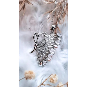 Kadın Kelebek Kanat Figür Çelik Kolye