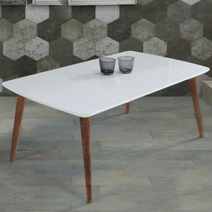 İnegöl Sehpa Ahşap Ayaklı Orta Sehpa Beyaz 60 x 100 cm A2