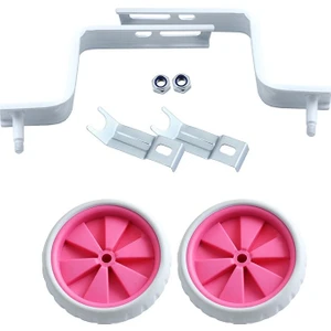 16 Jant Kız Çocuk Bisikleti Denge Destek Tekeri Beyaz - Pembe Sessiz Yan Teker