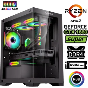 Blood X120 Ryzen 7 5700X 32GB Ram 1tb M.2 SSD 6gb GTX1660 Super Masaüstü Oyuncu Bilgisayar