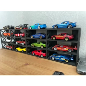 1/64OYUNCAK Araç Uyumlu 12 Li Duvar Garajı (Hot Wheels Uyumludur)