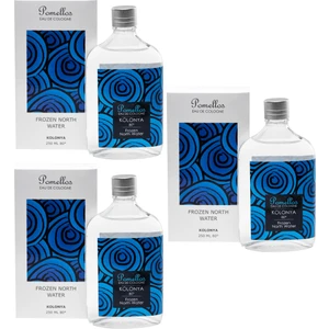 Kolonya Frozen North Water 3 Adet (3X250 Ml, 80 Derece. Cam Şişe)