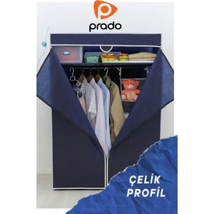 Basic Çelik Profilli Bez Dolap - Lacivert