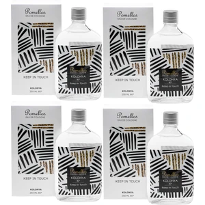 Kolonya Keep In Touch 4 Adet (4X250 Ml, 80 Derece. Cam Şişe)