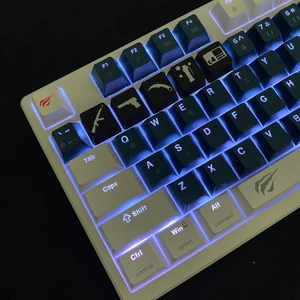 Cs Temalı Siyah-Beyaz 5’li Oyuncu Keycap Seti – Cherry Mx Uyumlu (1-5) Tuş – Fps Stil Tasarım