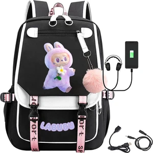 Labubu 3.0 Öğrenci USB Okul Çantası (Yurt Dışından)