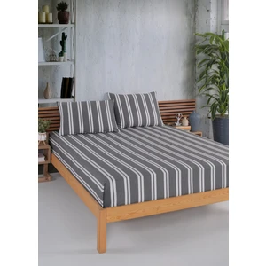 Çizgi Desenli Ranforce Lastikli Çarşaf Seti
