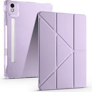 Lenovo Idea Tab Pro 12.7 TB-373FU Yatay ve Dikey Standlı Antişok Köşe Korumalı Kalemlikli Origami Slikon Kılıf