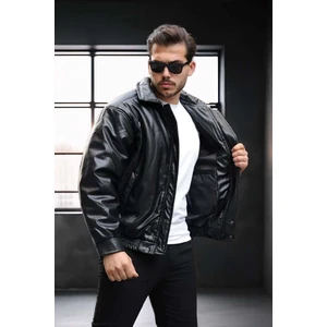 Oversize Premium Deri Ceket/mont - Siyah