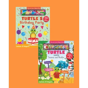 Turtle Kids Play And Learn Magnet Book Serisi 2'li (Birthday Party - Seasons&weather)