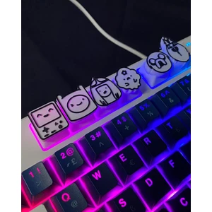 Adventure Time 6'lı Keycap Seti | Rgb Uyumlu Mekanik Klavye Tuş Başlıkları | Cherry Mx Uyumlu