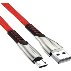 Metal Başlıklı Örgülü 1 M 3A Micro USB Data & Hızlı Şarj Kablosu