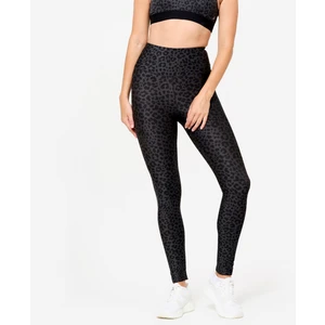 Domyos Kadın Yüksek Bel Fitness Taytı - Leopar Deseni/koyu Gri